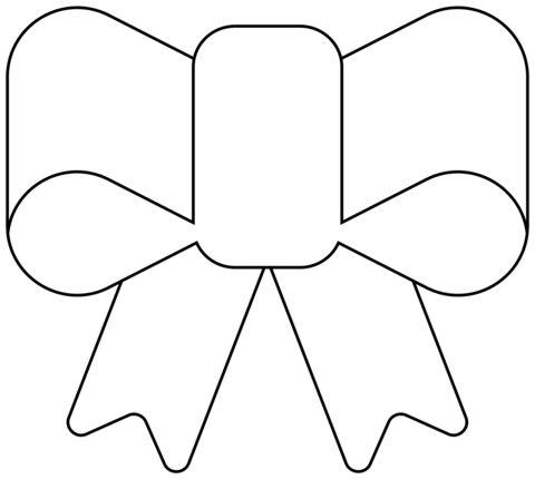 Ribbon Emoji Coloring Page